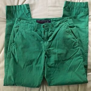 AE green straight leg pants